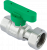 Кран шаровой FAR 1/2"-3/4", ВР-накидная гайка EPDM, с обратн. клапаном, зелен. бабочка, хром Кран шаровой FAR 1/2"-3/4", ВР-накидная гайка EPDM, с обратн. клапаном, зелен. бабочка, хром